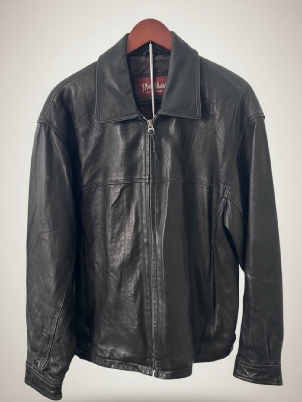 J. Park Collection Men’s Black Genuine Leather Jacket Size M